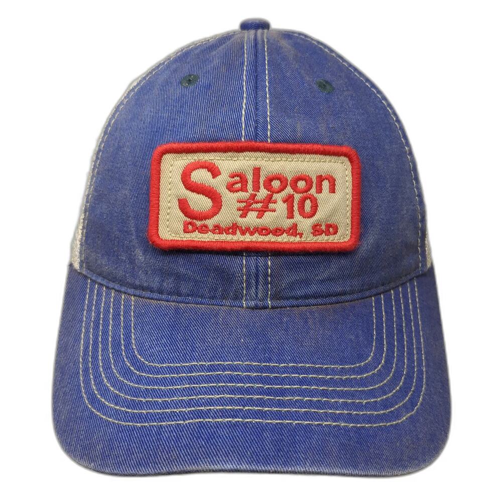 Legacy Saloon #10 Deadwood SD Blue Trucker Hat One Size Mesh Snapback Patch